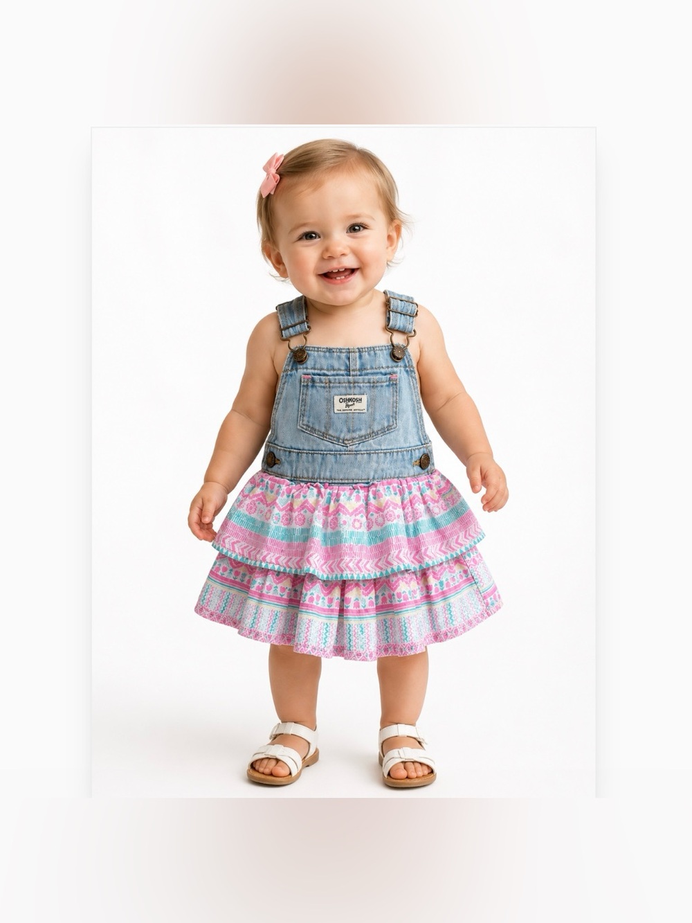 Osh Kosh B’Gosh 18M Ruffled Floral Bib Dress